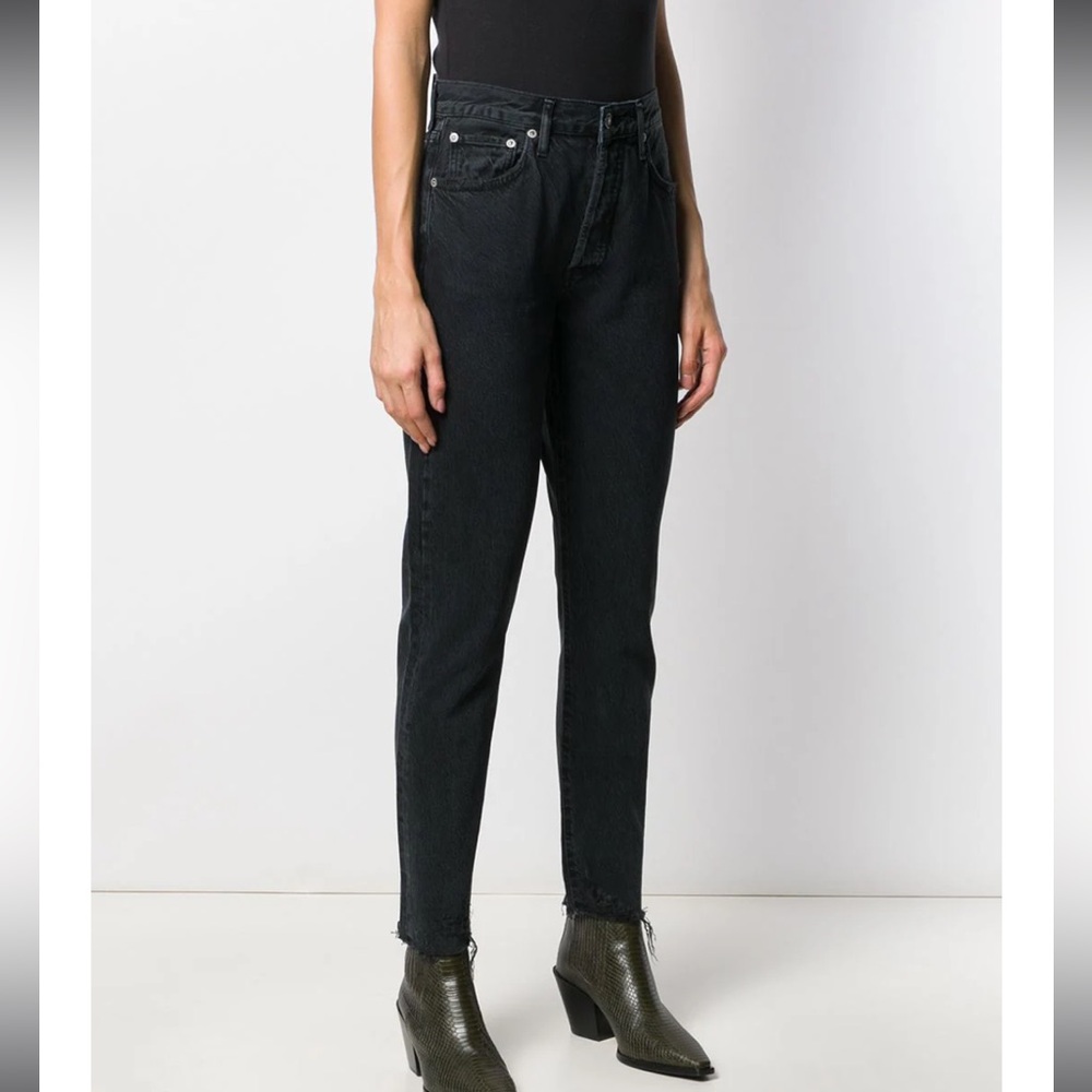 Agolde Black Jamie High-Rise Organic Jeans Size 26